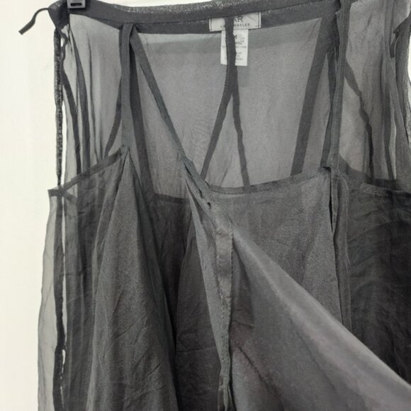 TIAR Women's 100% Silk Lightweight Layered Goth Whimsical Maxi Skirt - M - Picture 7 of 8